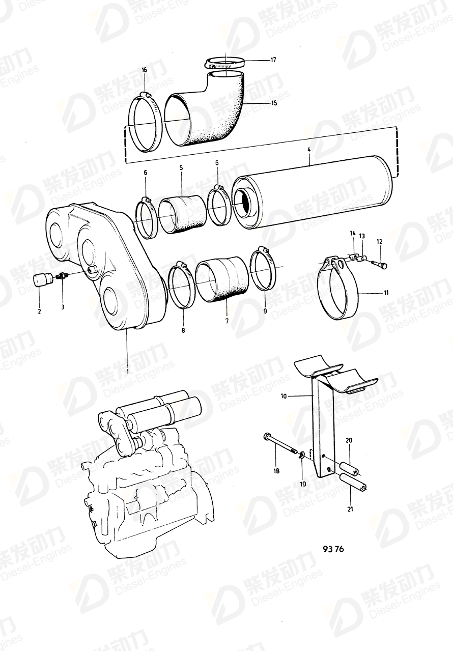 volvo penta Spacer sleeve 847690 Drawing volvo penta Spacer sleeve 847690 Drawing